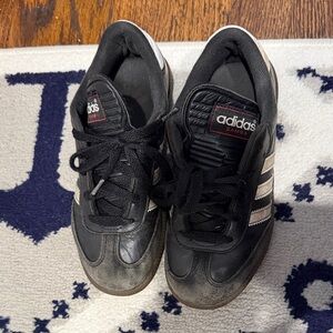 Adidas Kids Black and White Samba Sneakers- size 1.5